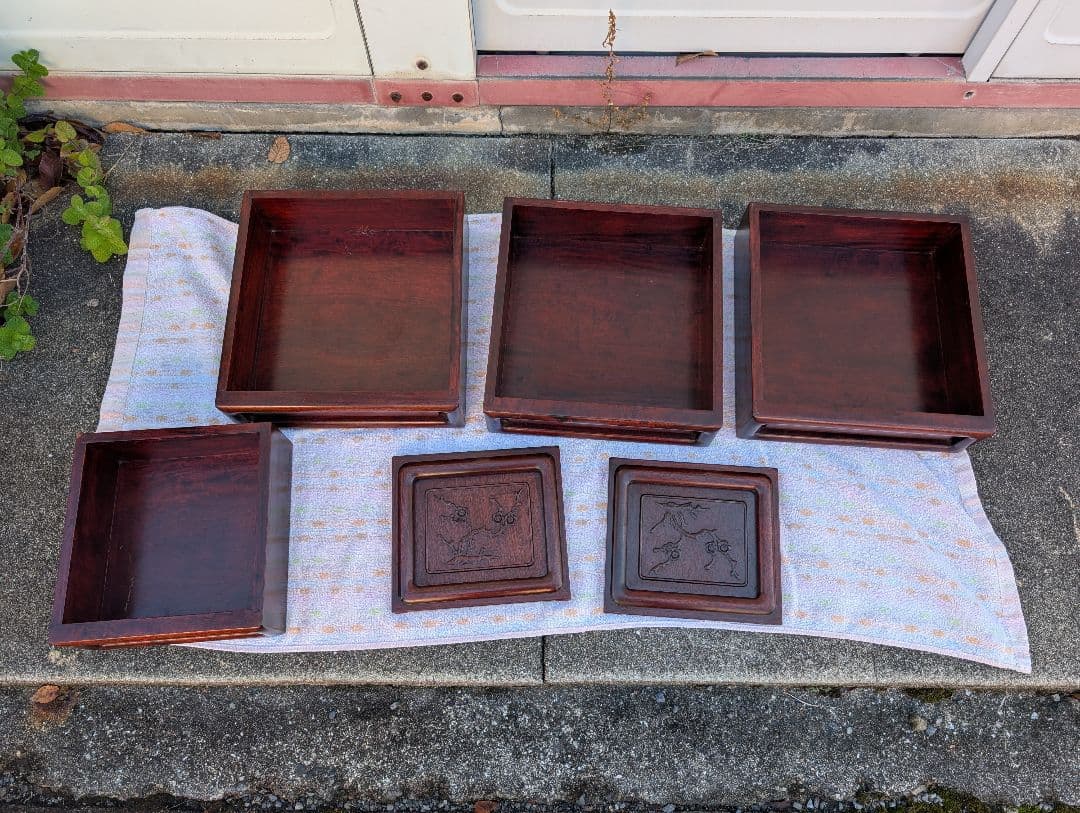 花梨製 茶箪笥 無垢材 飾り棚 和家具 唐木 引取可