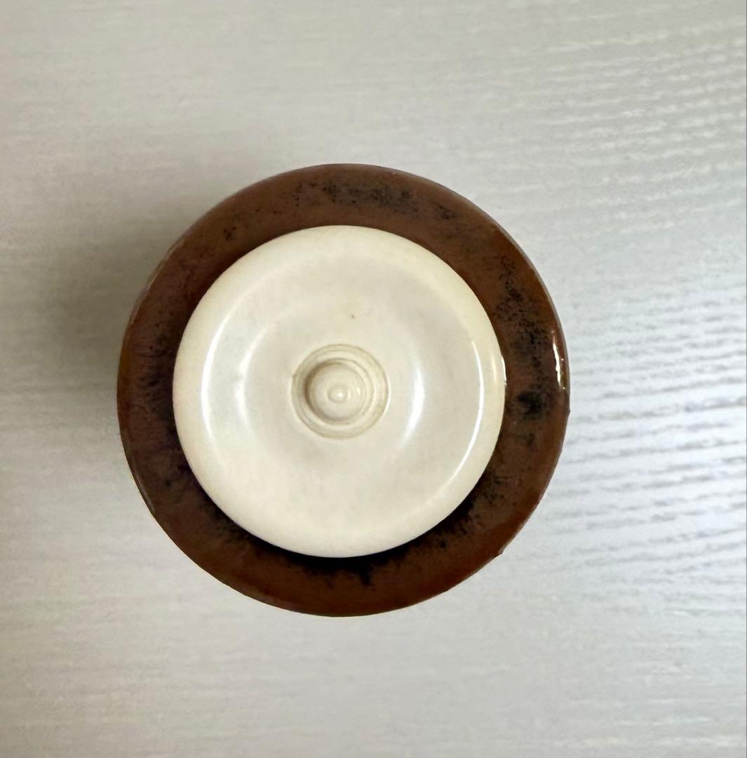 茶入　古瀬戸　ローソク形　山口錠鉄作　茶道具