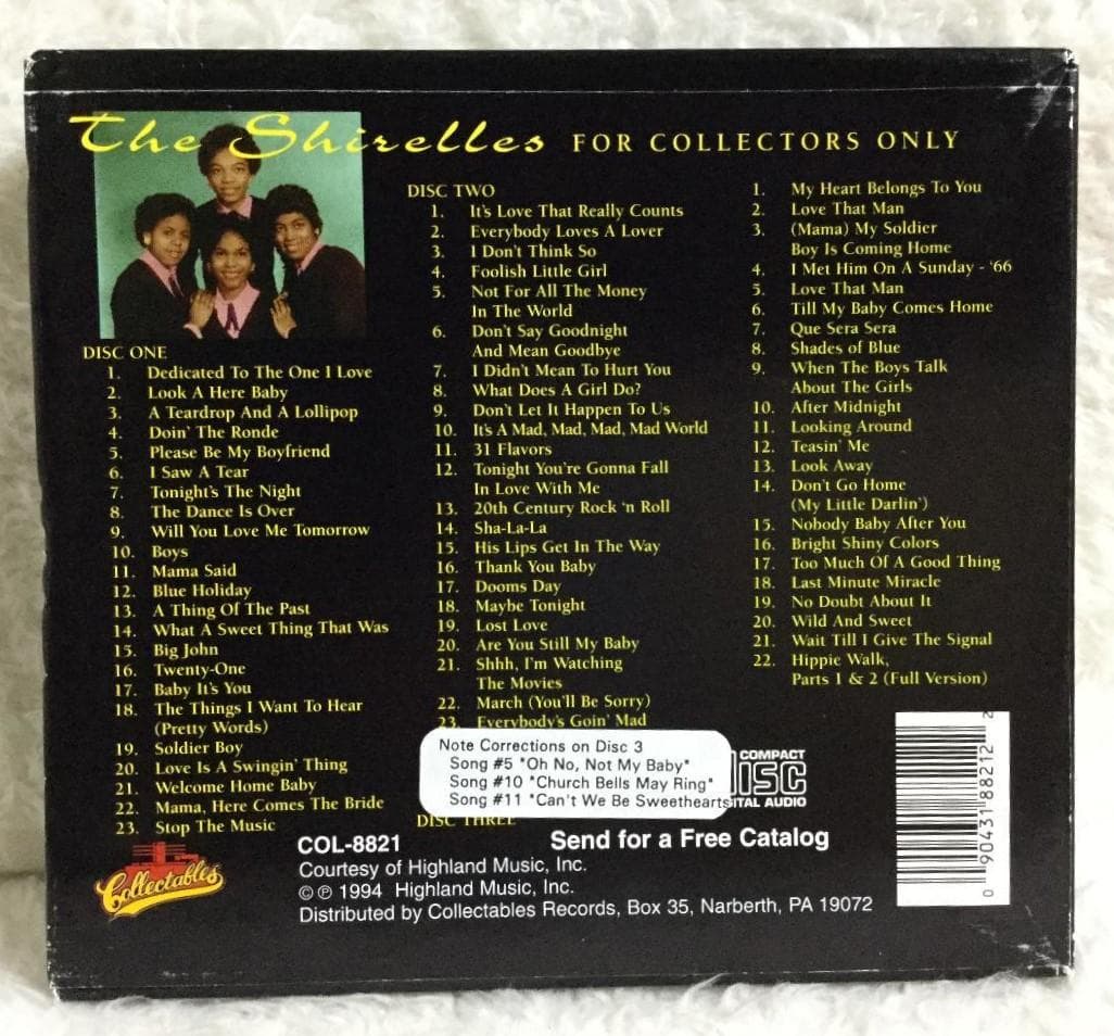 洋楽 The Shirelles For Collectors Only