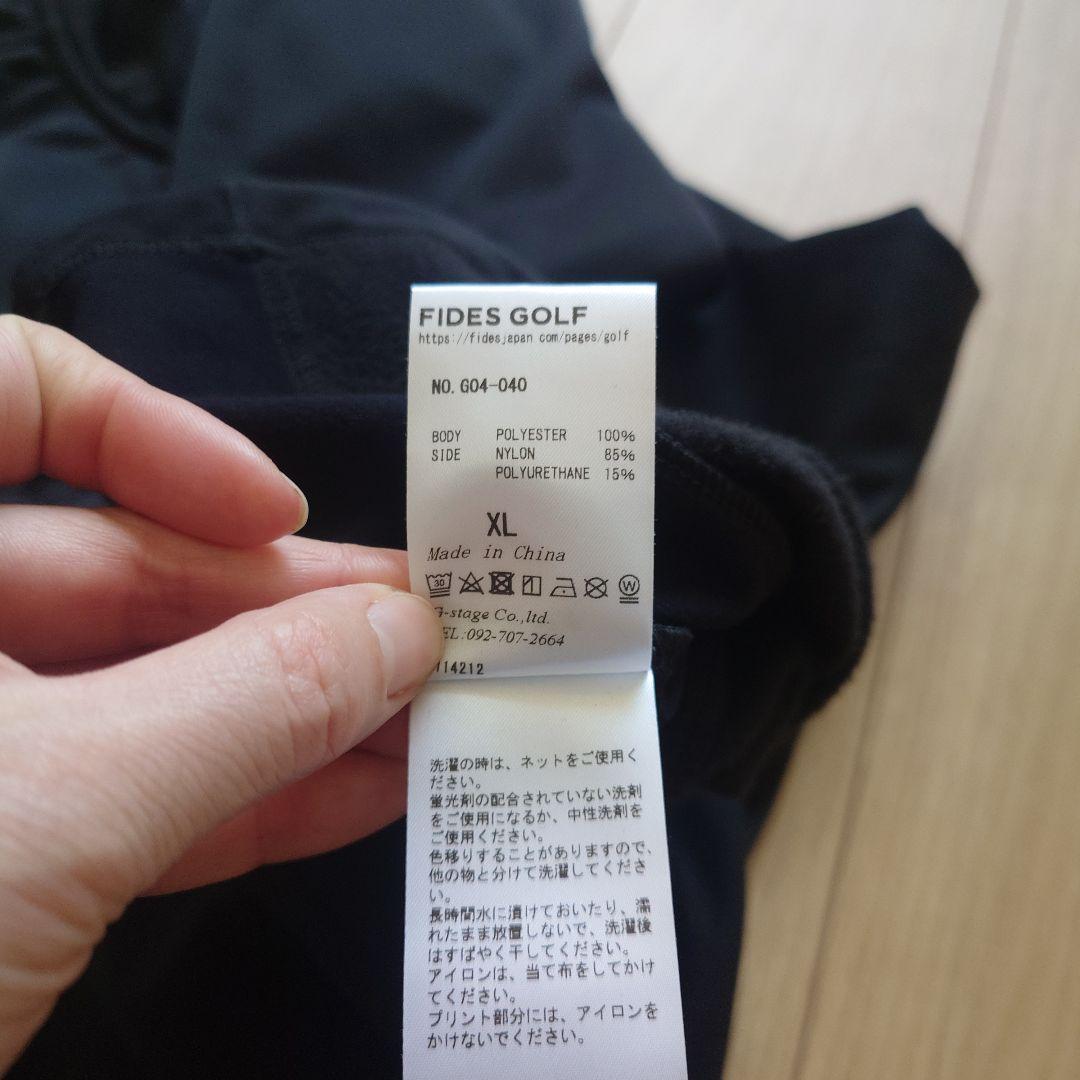 FIDES GOLF ブラック ハーフジップ セーター