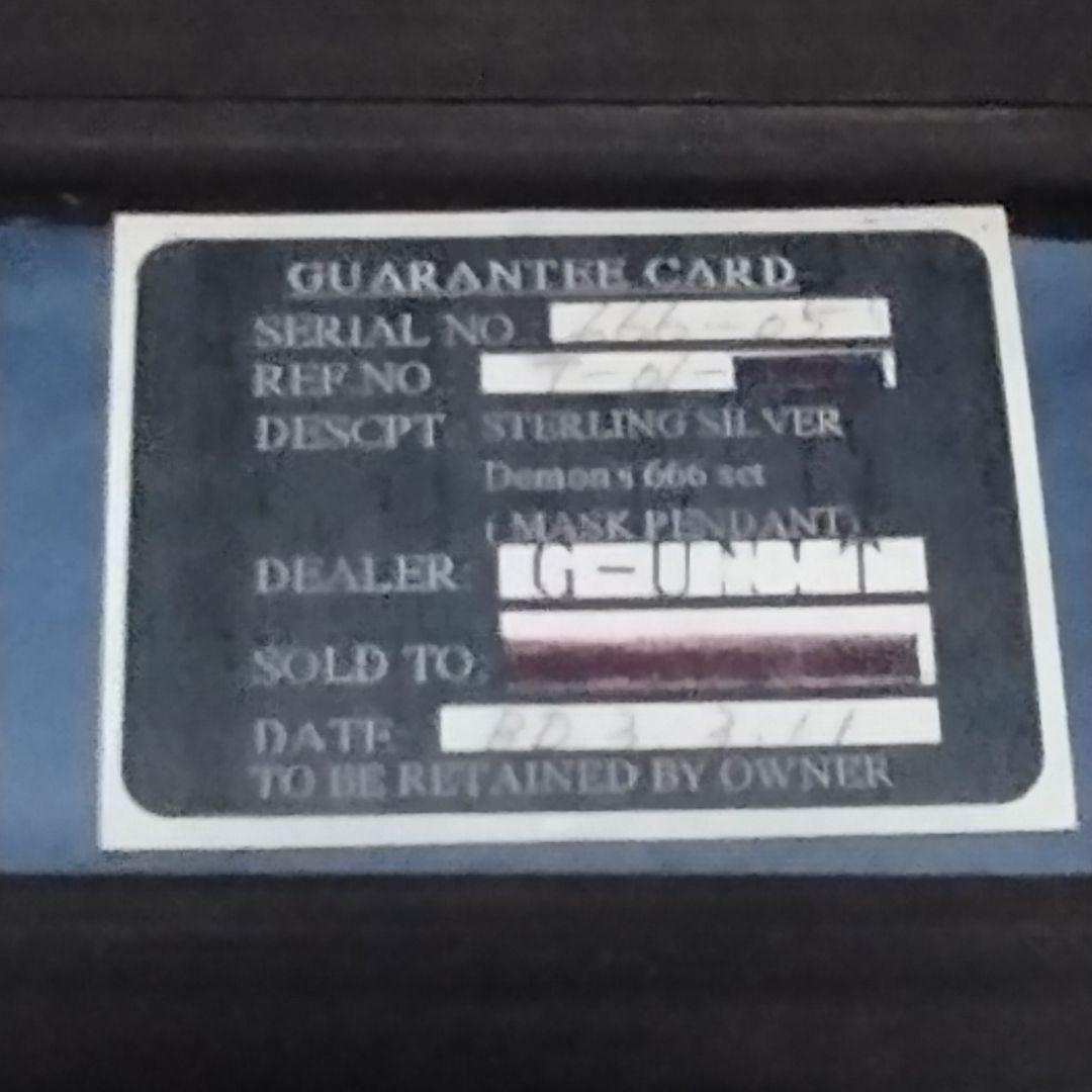 【希少】JAP工房 聖飢魔II マスクペンダント Demon's 666 set