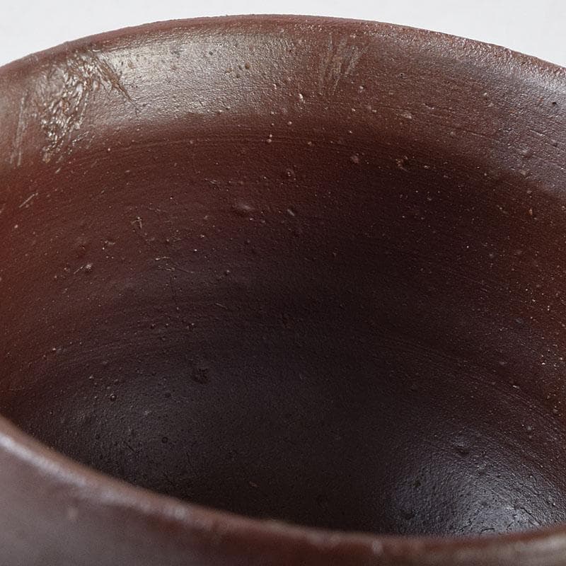 備前焼　人間国宝　藤原雄作　盃　ぐい呑　共布共箱　C　R9249