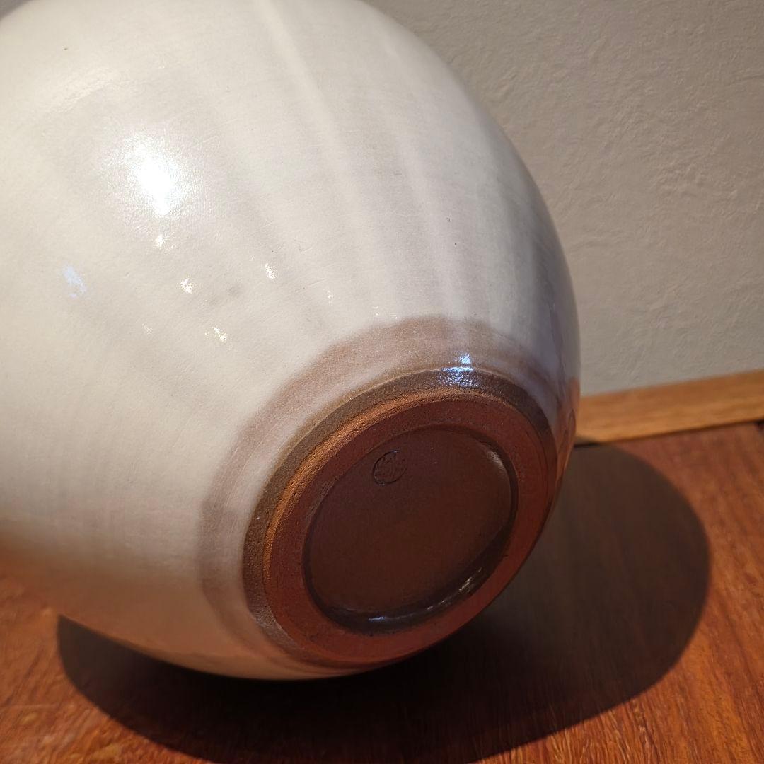 京焼 清水焼 陶あん 陶葊 牡丹 花瓶 高25cm 日本製 白掛牡丹 花器 花生