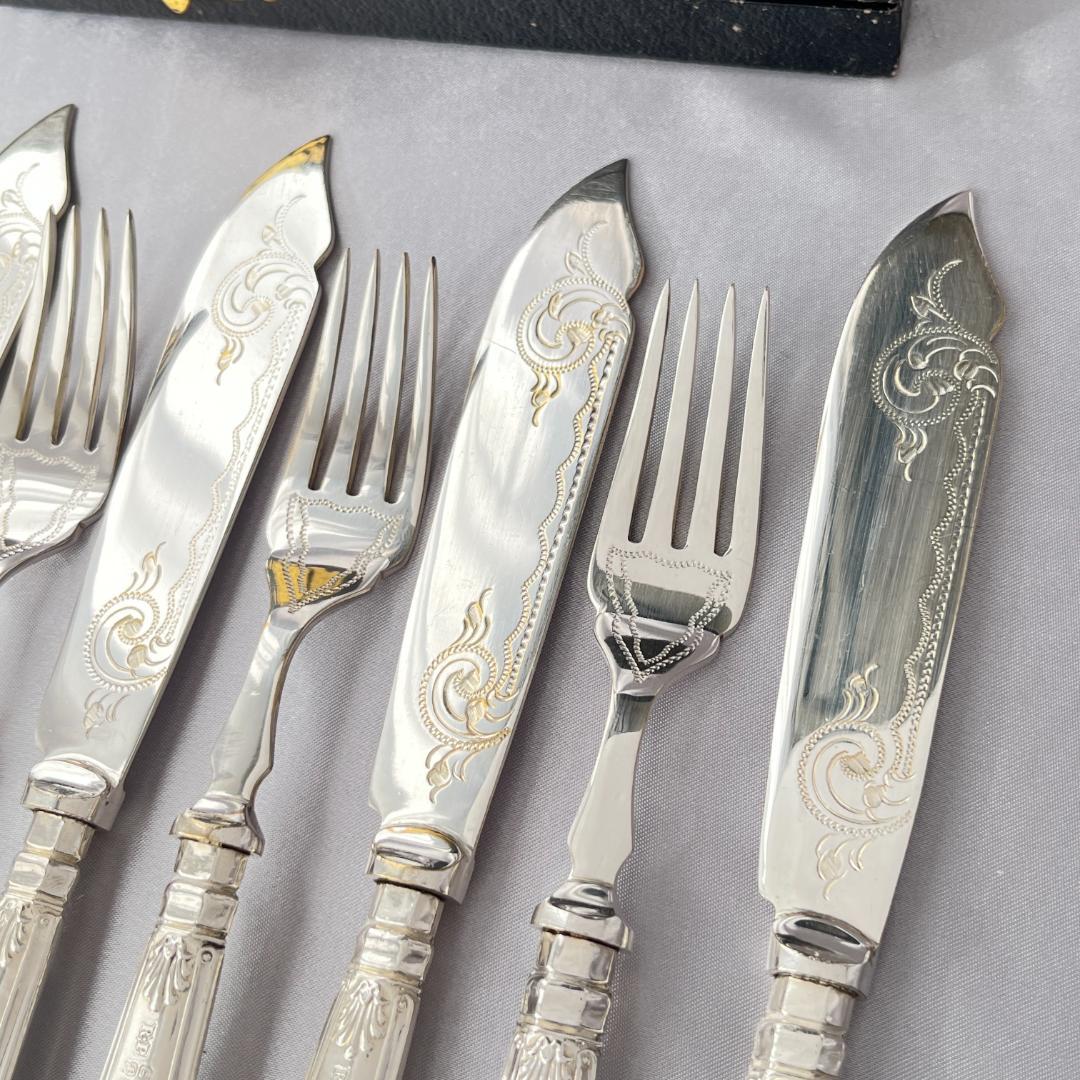 【Robert Pringle】 【純銀ハンドル】キングスパターン 12本