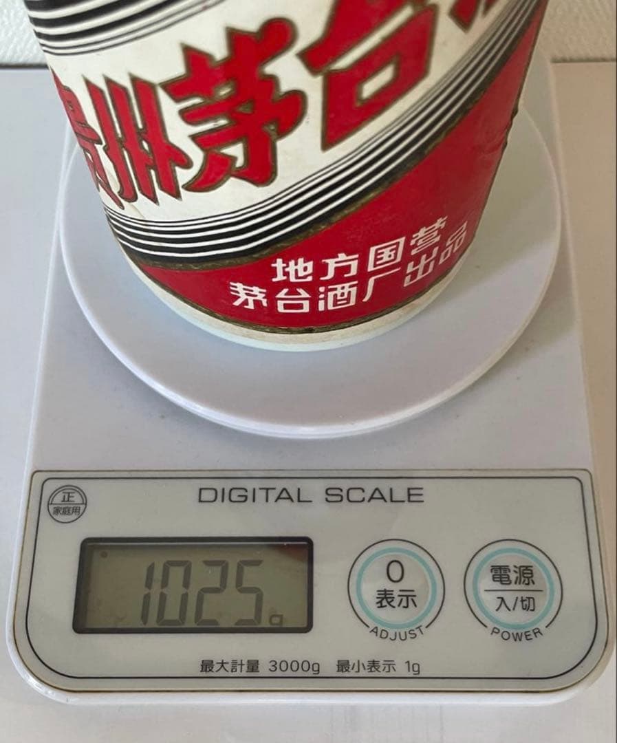 超稀少! 貴州茅台酒1987年 正規品 五星麦 マオタイ酒54度 重さ1025g