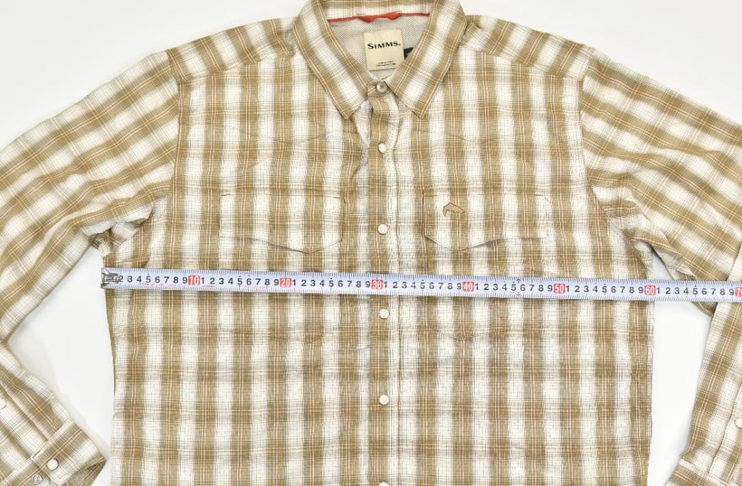 Simms Big Sky 長袖シャツ L ドリフトウッド プレイド ※タグ無し