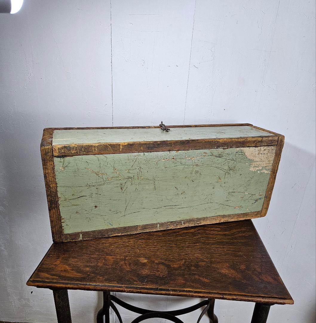 USAヴィンテージ 木製のツールボックス 小物 木箱 道具入れ