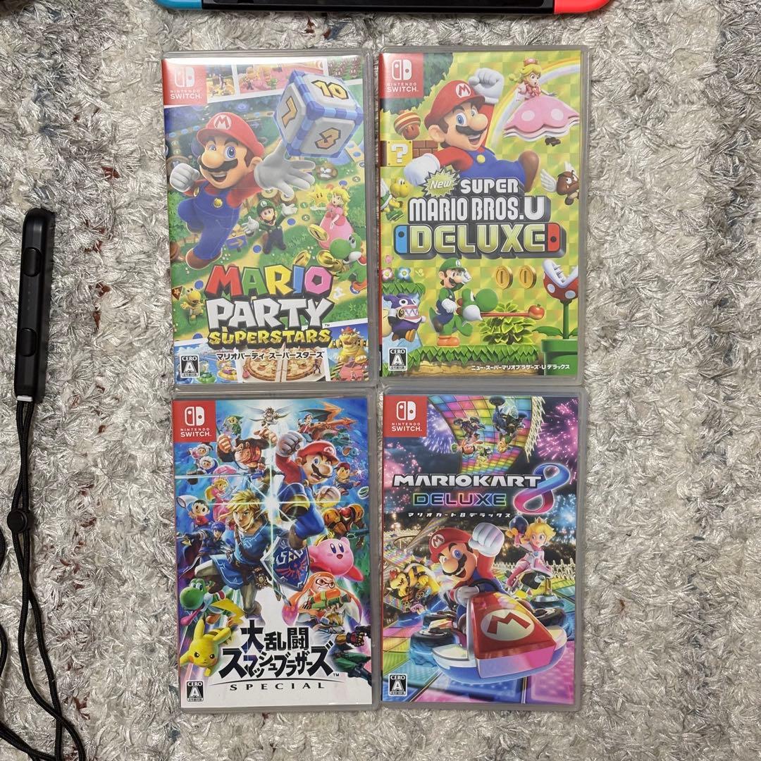 Nintendo Switch 本体 + 人気ソフト5本+周辺機器セット