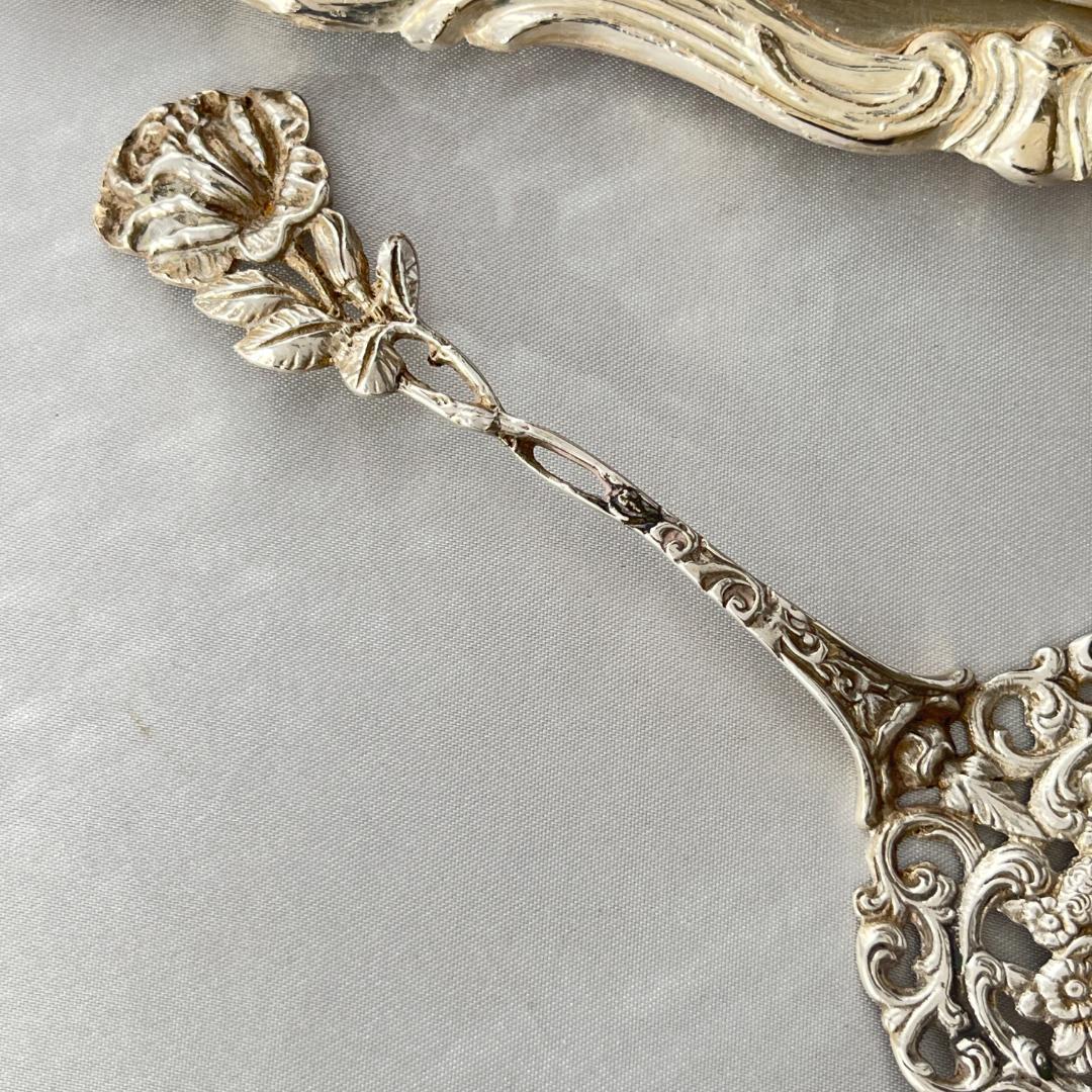 【ドイツ】天使のケーキサーバー【純銀】ヒルデスハイムローズ 　17.5cm