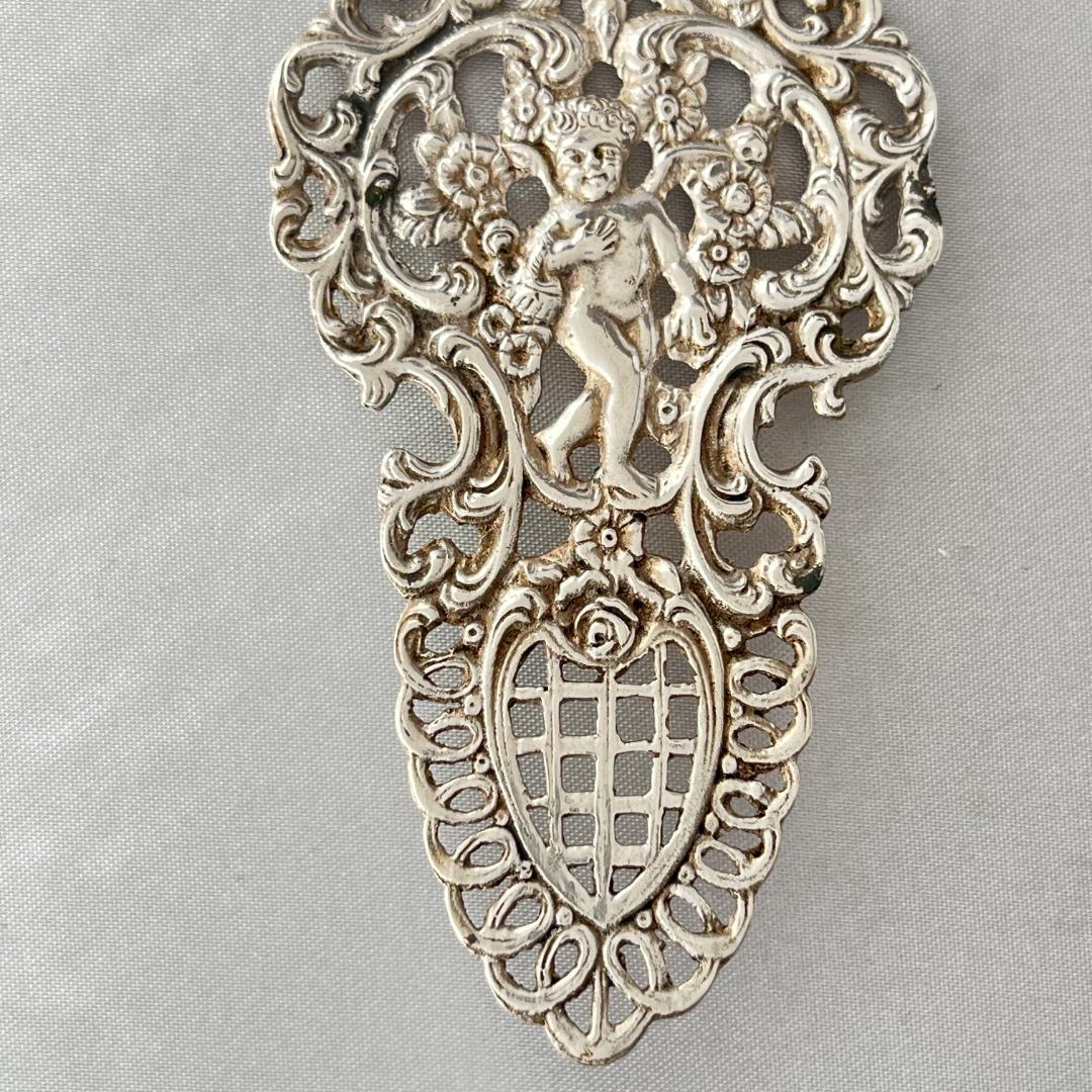 【ドイツ】天使のケーキサーバー【純銀】ヒルデスハイムローズ 　17.5cm