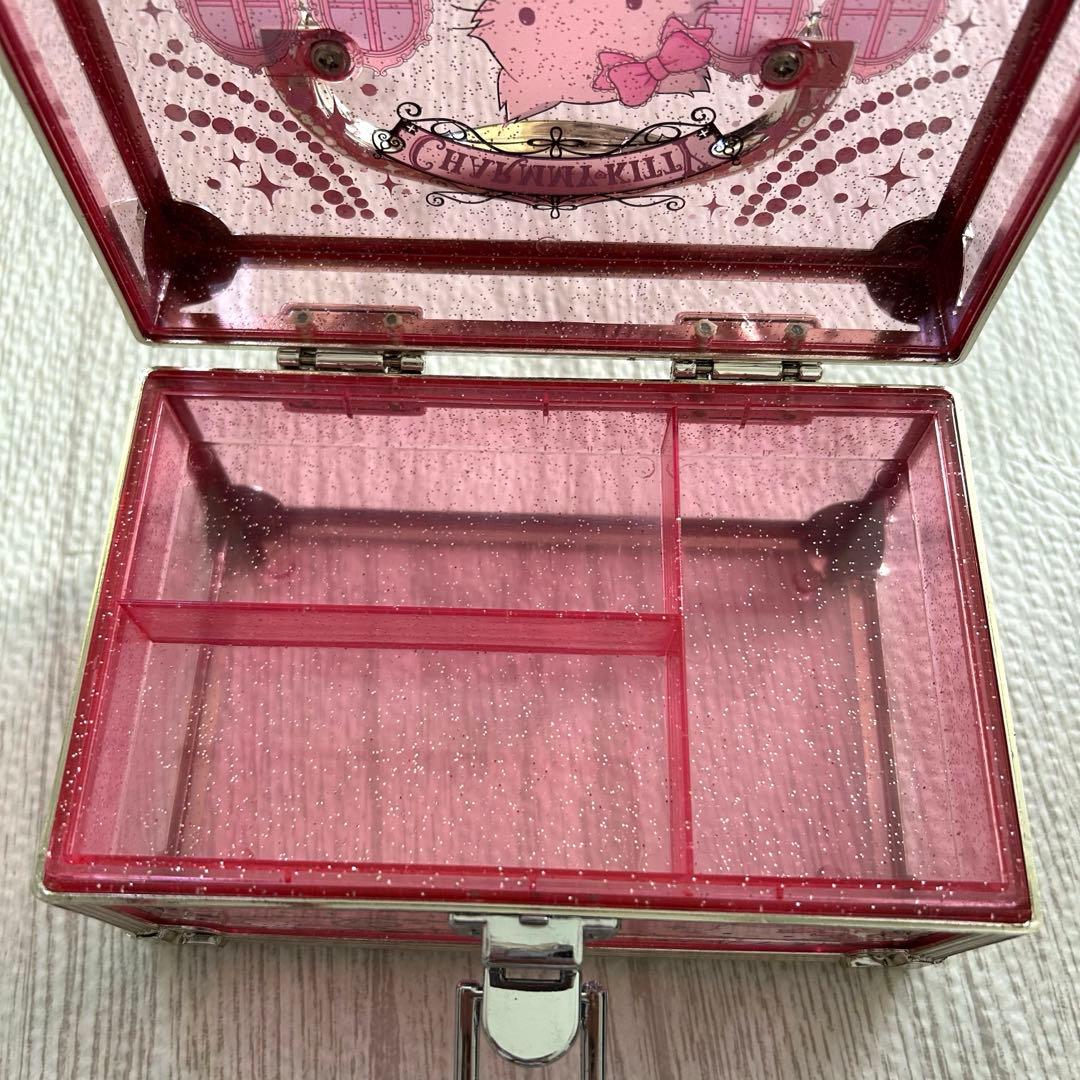 レア✨チャーミーキティ バニティケース 2005 レア ピンク ラメ　平成レトロ