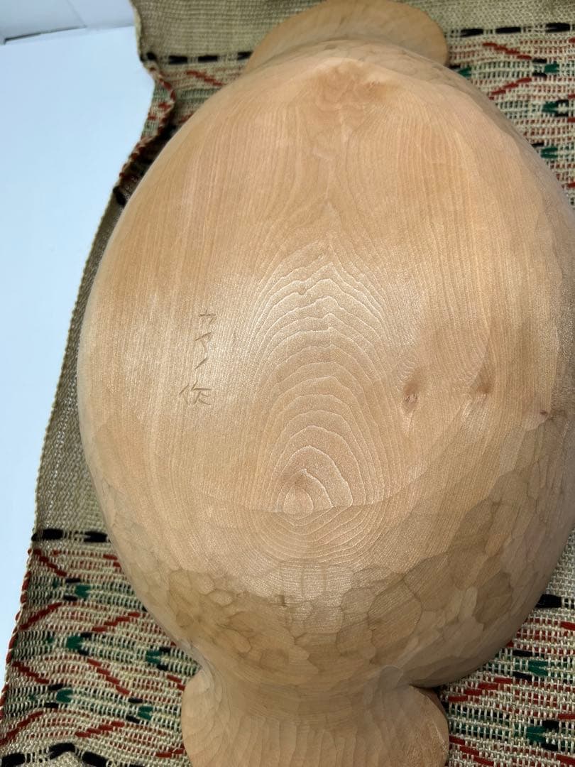 アイヌ美術蒐集家のコレクション品 20世紀 木地刳抜 木彫ニマ(深皿)民族芸術