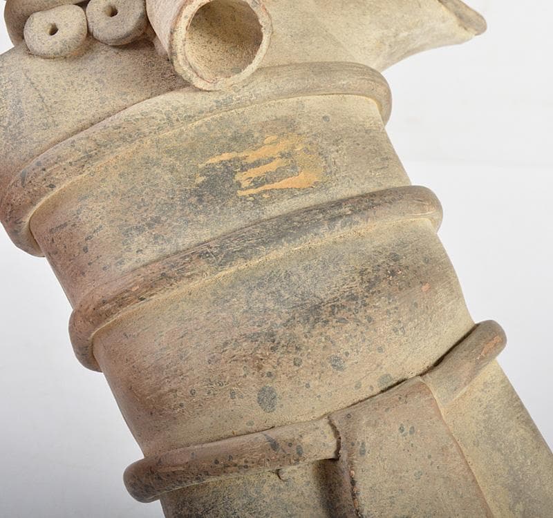 民芸品　ハンドメイド　陶器人形　人物像　置物　箱付　V　R4628