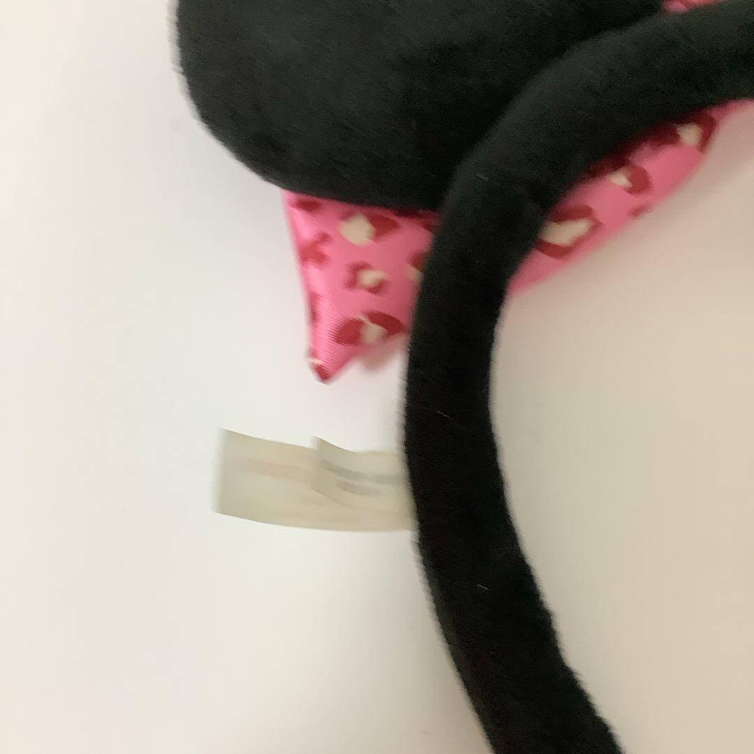 ミニー　ヒョウ柄　カチューシャ　ピンク