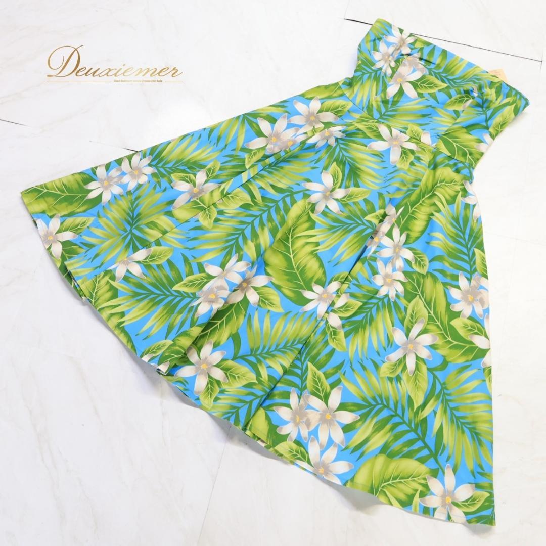 【美品 フラダンス衣装】スカイブルー Maunaloa ワンピース ドレス 水色