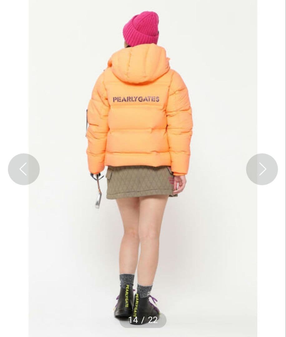 PEARLY GATES ストレッチダウンジャケット オレンジ1