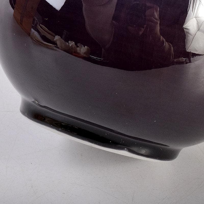 九谷焼 柳雨軒　三代八十吉　徳田正彦作　彩釉　花入　共箱　M　6917