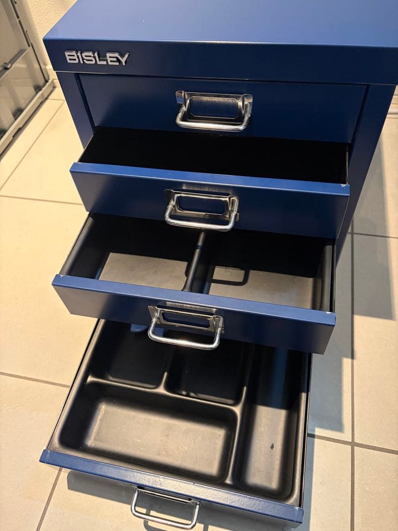 BISLEY マルチ キャビネット 5段 青