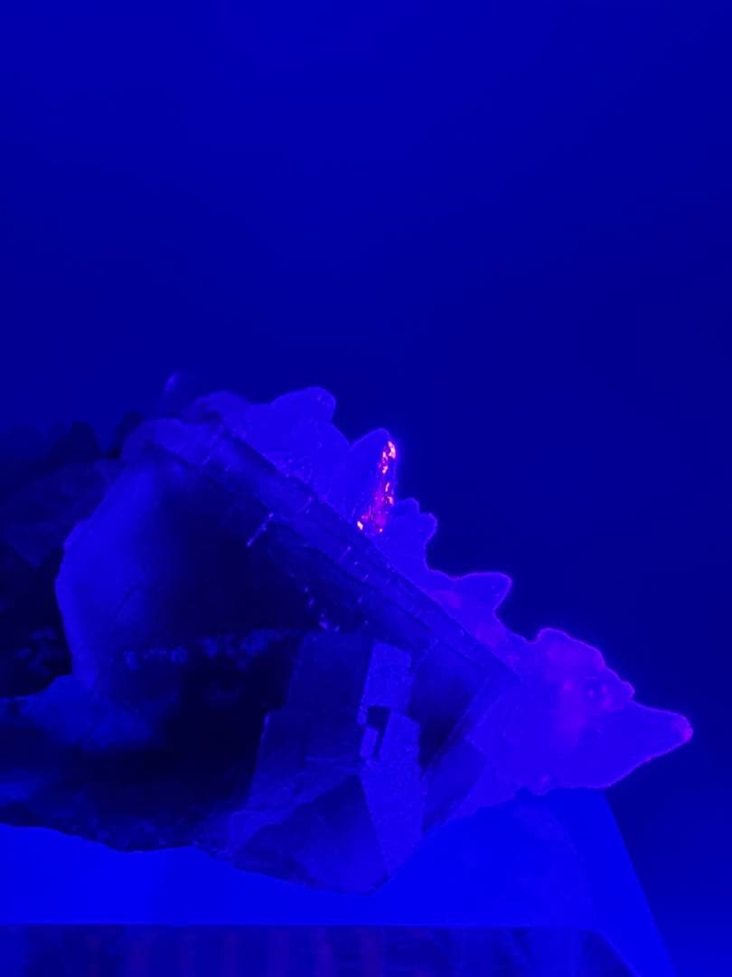 フローライト　犬牙カルサイト　共生　蛍石　原石　鉱物　標本　天然石