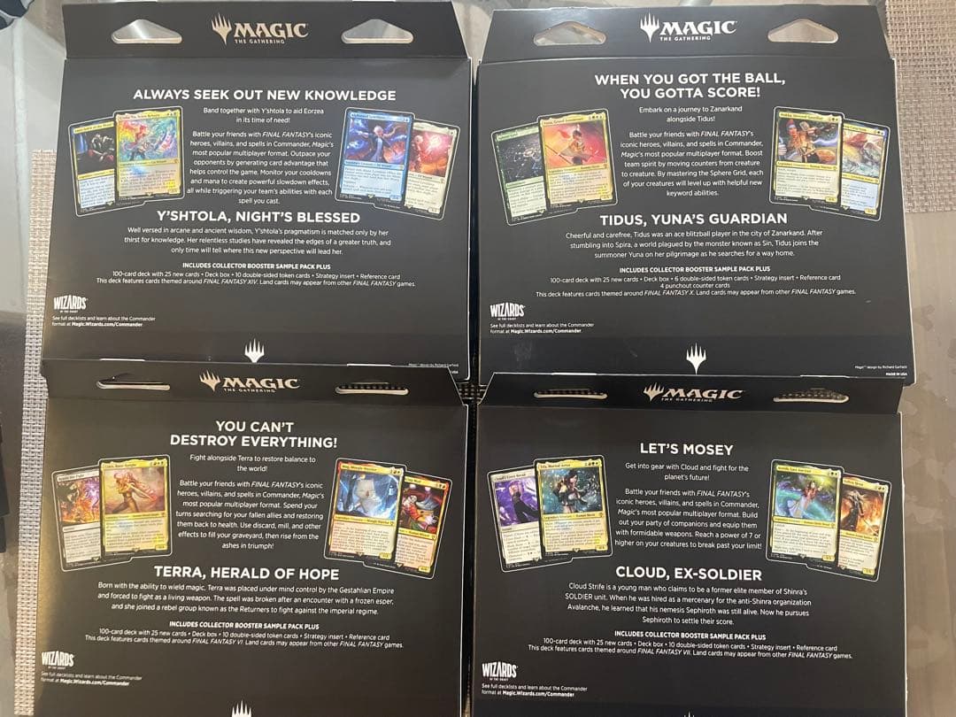 MTG FINAL FANTASY 統率者デッキ4種セット 英語版 FFコラボ