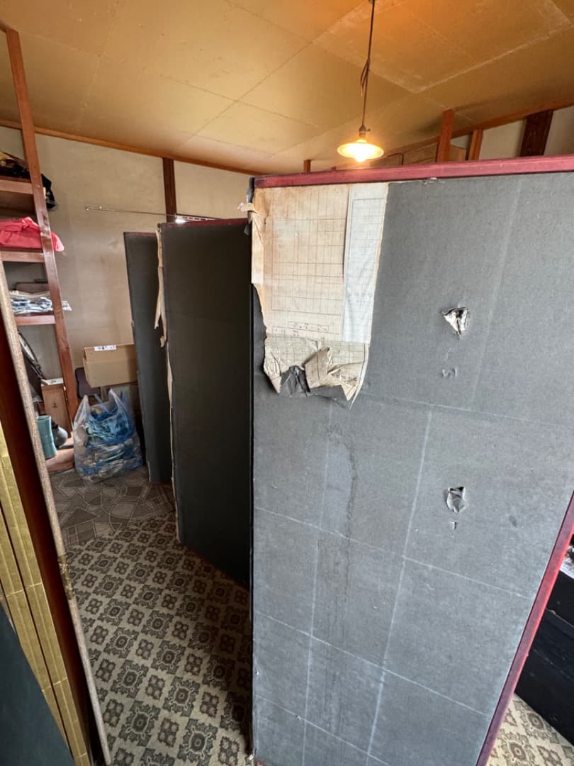 江戸後期 ~ 明治初期 六曲屏風 二点セット 鳥花図 美品 アンティーク