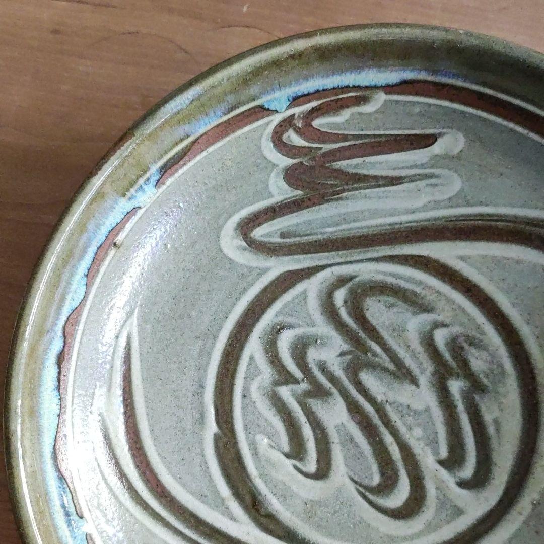 【美品】小石原焼　指描き 大皿（29.5㎝）指描き 民藝