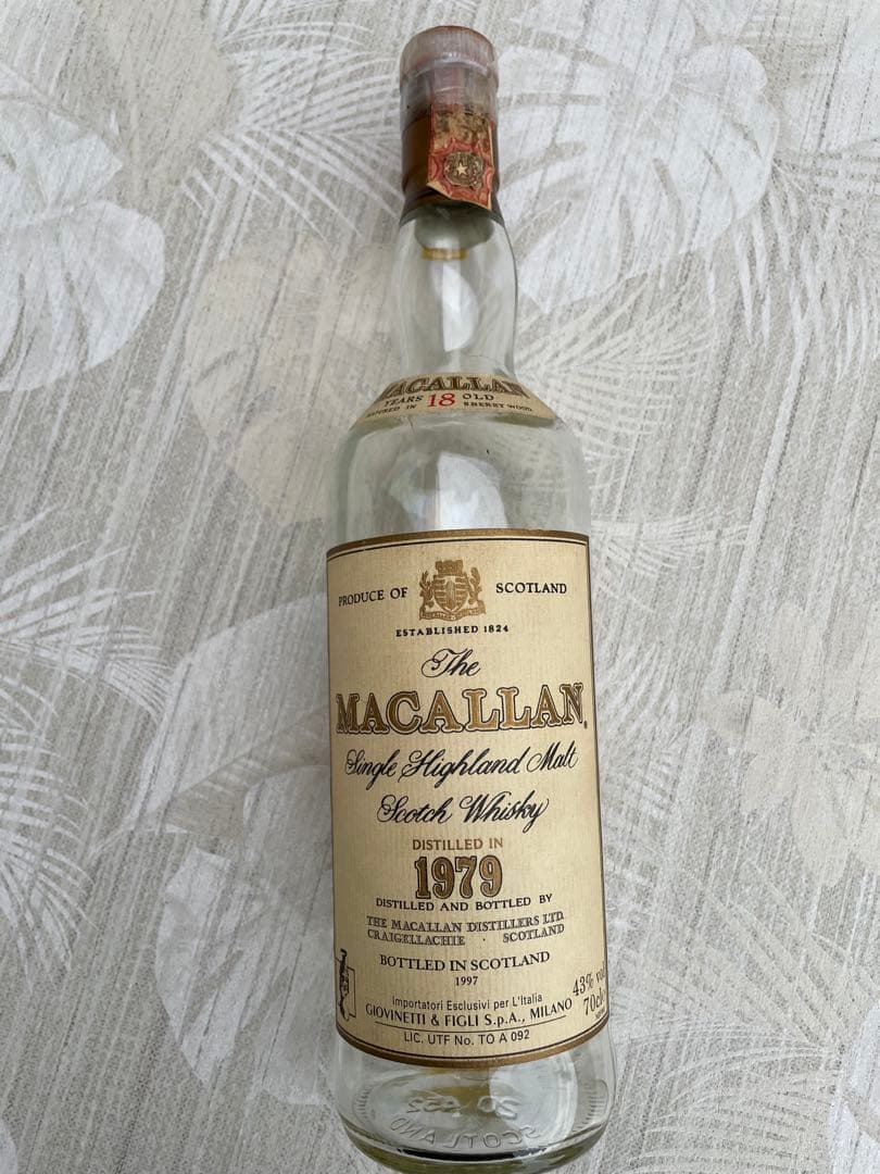 The Macallan 18 1979 スコッチウイスキー 750ml 空瓶