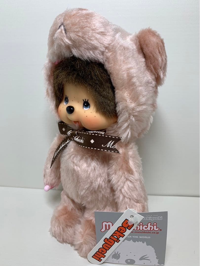 新品 テディベア モンチッチ ピンク monchhichi 2804