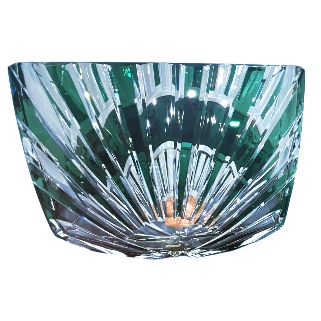 VAL SAINT LAMBERT 金彩カットガラス鉢 ベルギー製