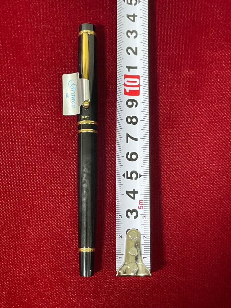 新品未使用　グランセ14K ジェットブラックマーブル　旧型　刻印　パイロット