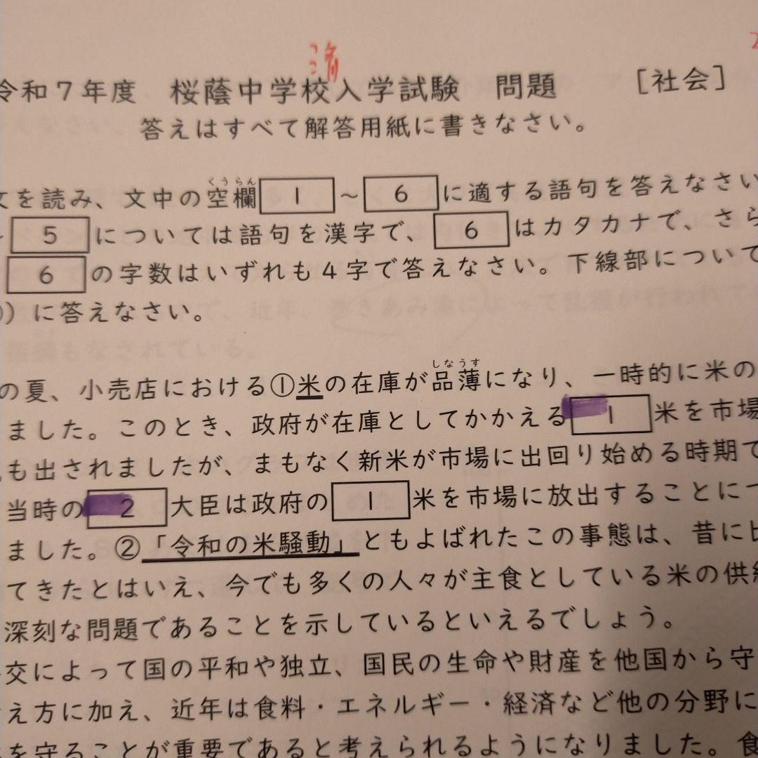 NN桜蔭中入試本体験講座 国語模試問題集2024年度解説付　早稲田アカデミー
