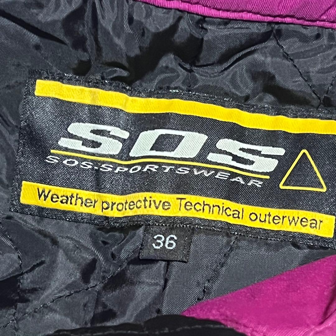 SOS スノーウェア　セットアップ　スキーウェア　ハーフジップ　スノボウェア