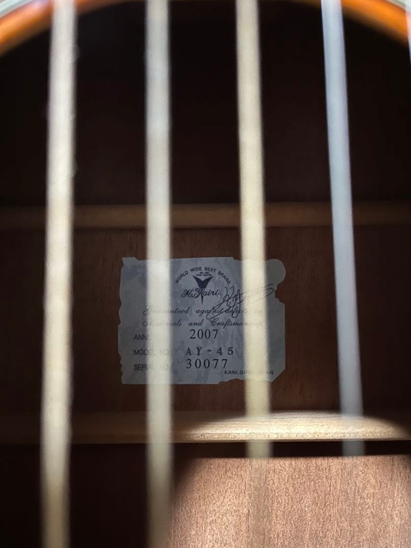 K.Yairi AY-45 2007年製　アコギ　弾き語りに最適