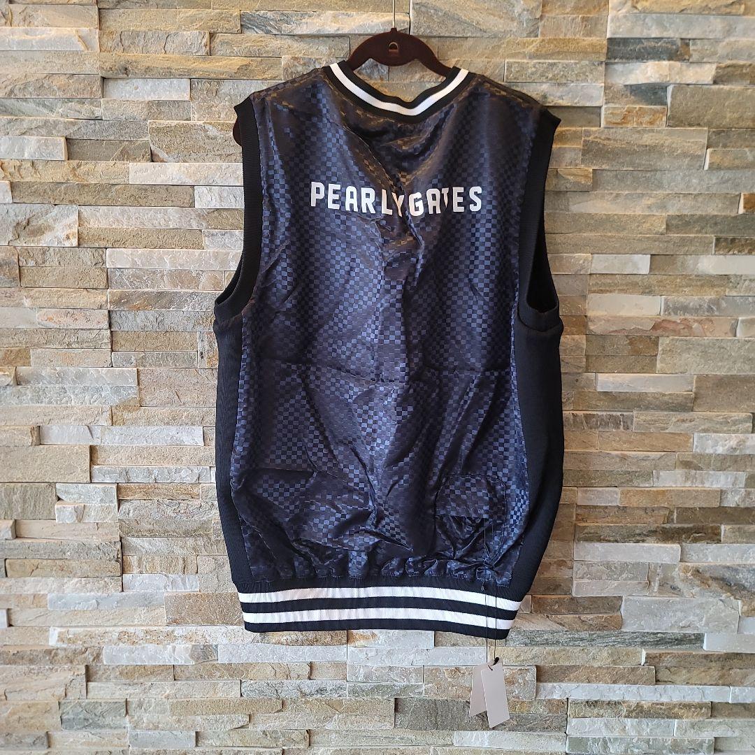 新品PEARLY GATES 黒 Vネック リバーシブルベスト　5