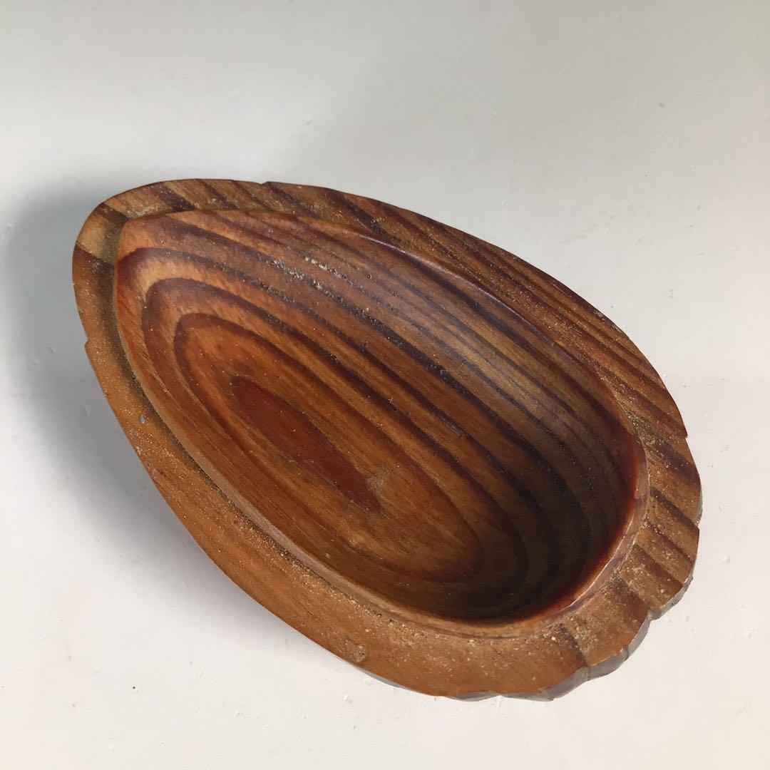 Ｎ４３３　香合　『浪華　高橋黄石作』『松材』『鶴香合』　共箱　茶道具　木工芸