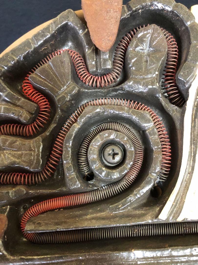 《R》茶道具 野々田式 炭型電熱器 底瓦付 炭型ヒーター 1f