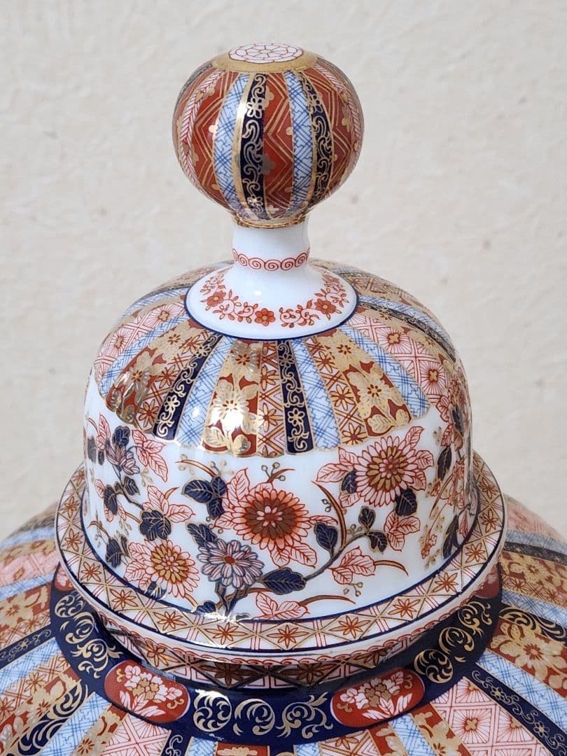 最終値下げ　色絵桜菊牡丹図蓋附大壺　栗田美術館　特別限定復刻版　1990年