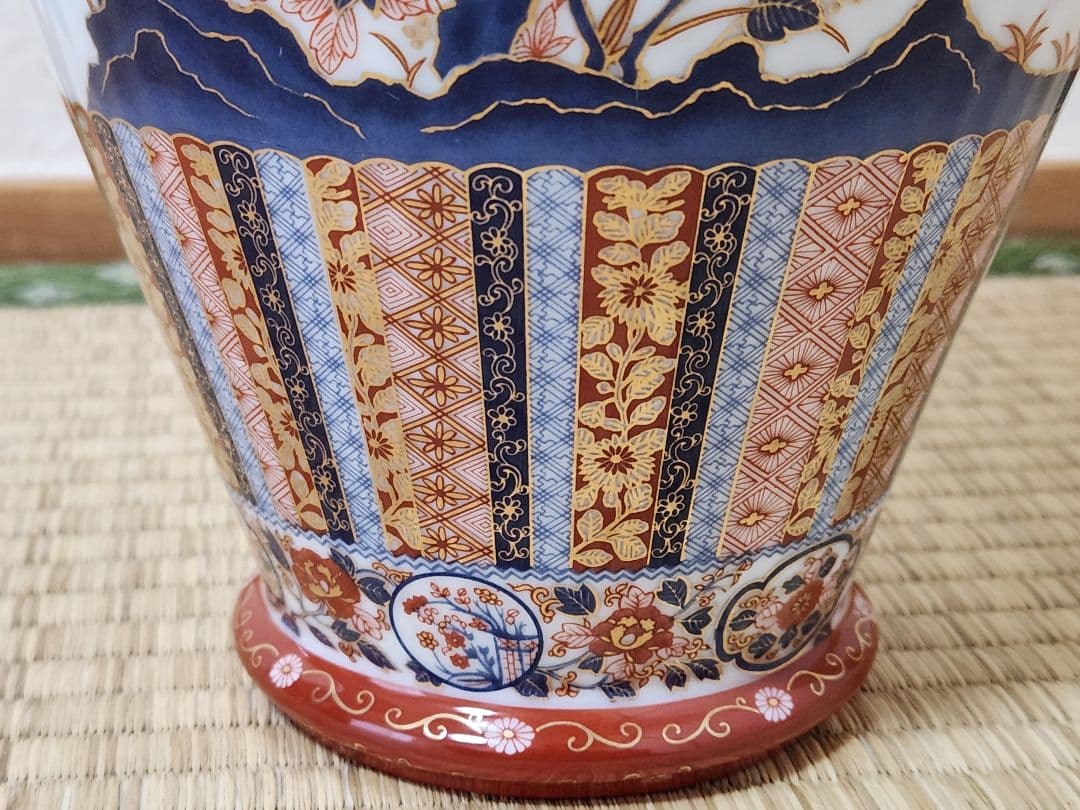 最終値下げ　色絵桜菊牡丹図蓋附大壺　栗田美術館　特別限定復刻版　1990年