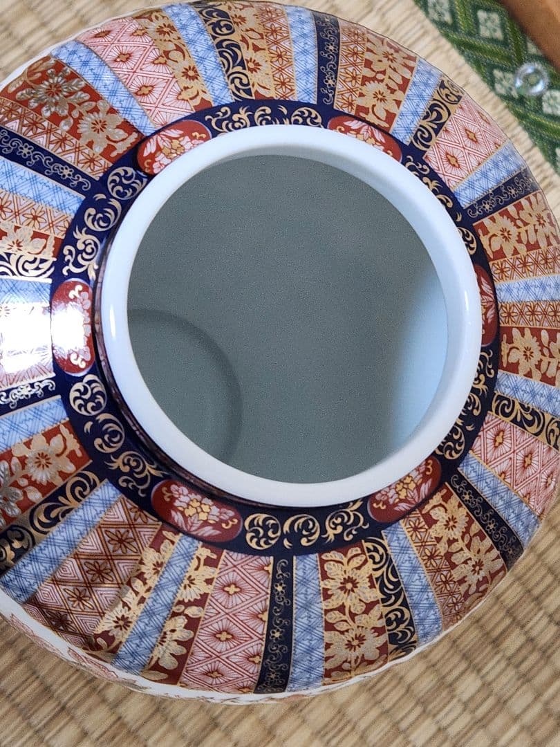 最終値下げ　色絵桜菊牡丹図蓋附大壺　栗田美術館　特別限定復刻版　1990年