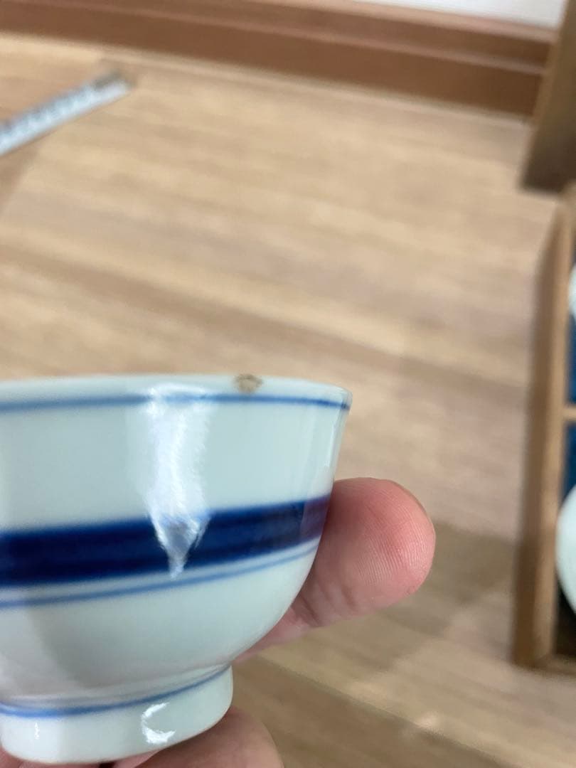 大明　生化年製　湯呑み　染付　中国　骨董　古美術　アンティーク　コレクション