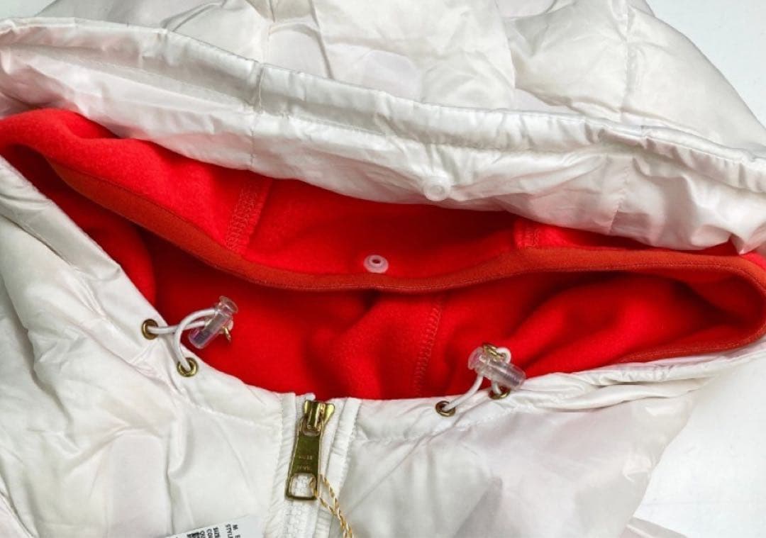 【新品】マークアンドロナ・ロングダウン・2WAYフード付ダウン・ホワイト 46