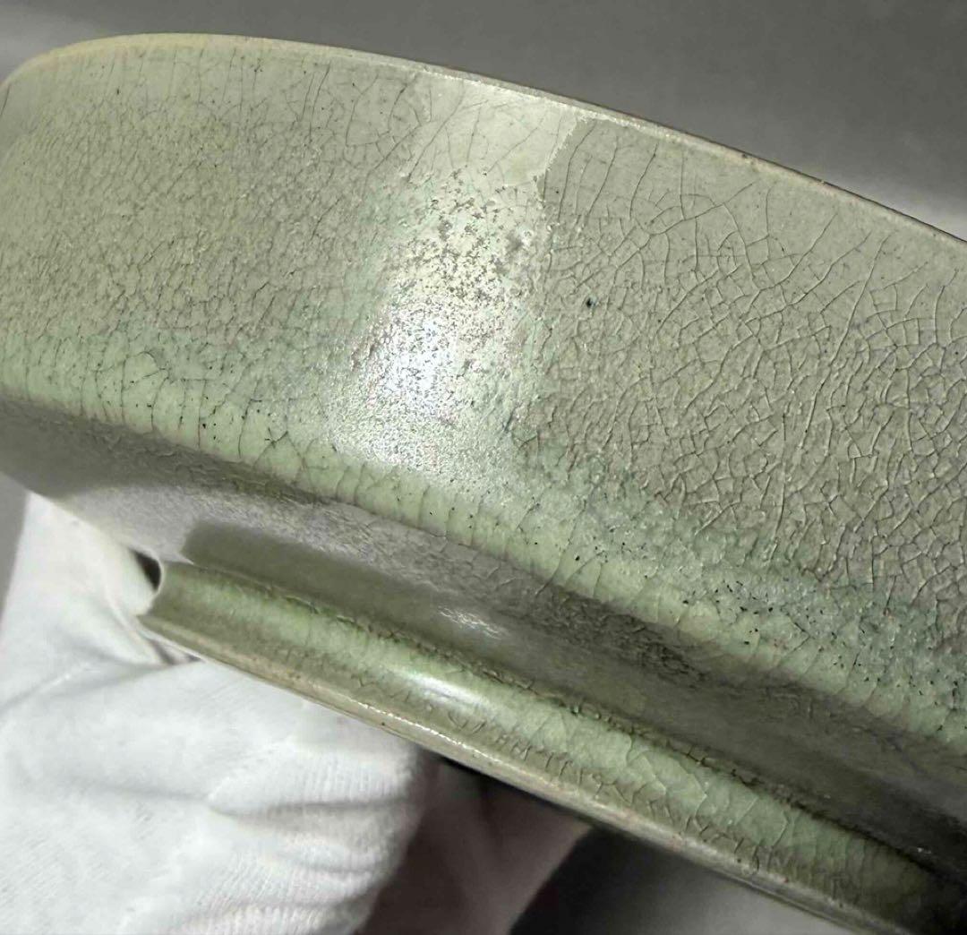 中国 高台付盥形盤(洗筆)　f2260125