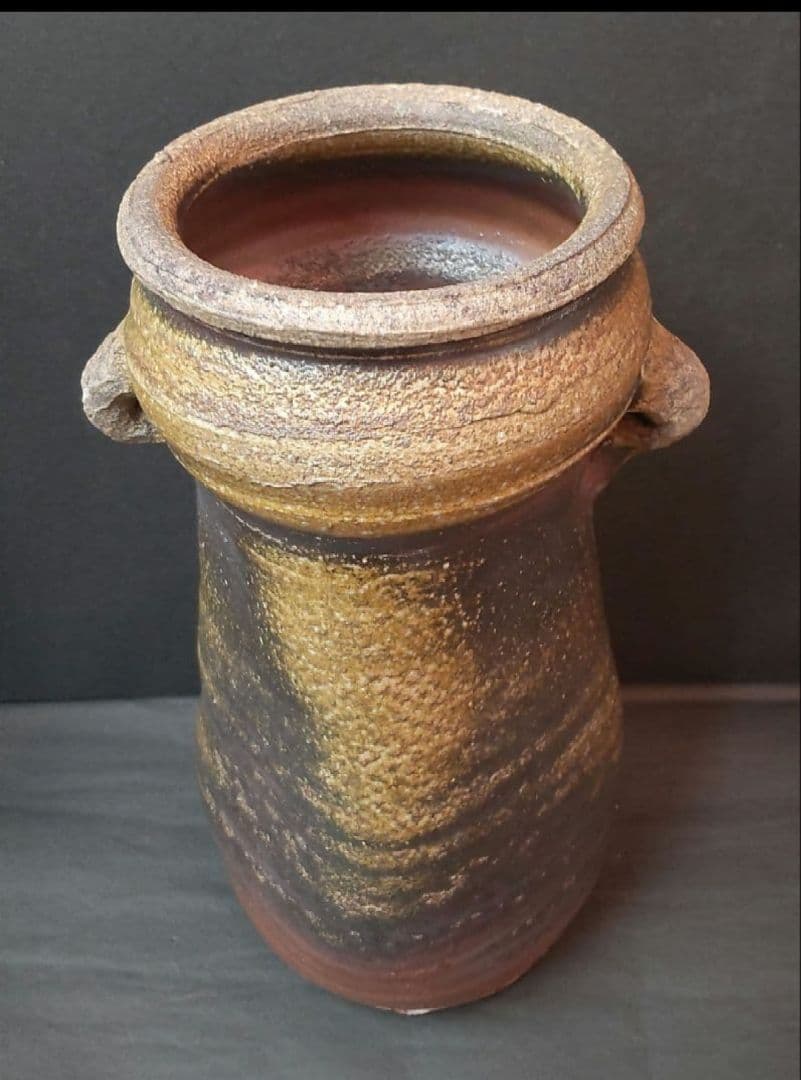 82Z225陶芸 茶道具 花瓶 花生け 花入れ 水次 備前焼