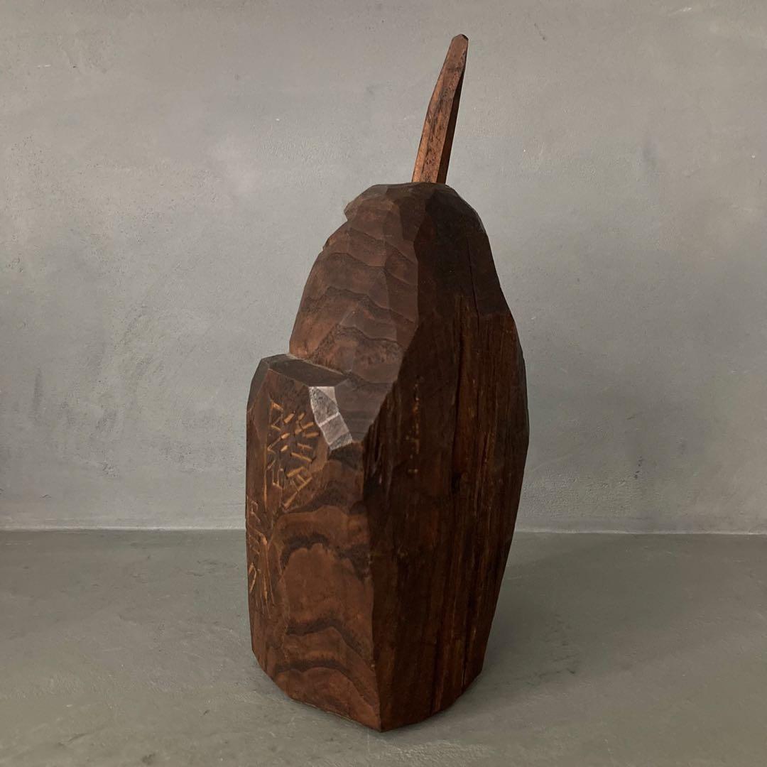 アイヌ エカシ ニポポ 彫刻 木彫り 置物 オブジェ