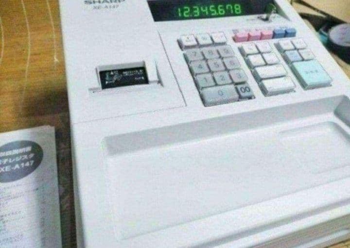 シャープレジスター　XE-A147　PC連携売上管理フル設定無料　147654