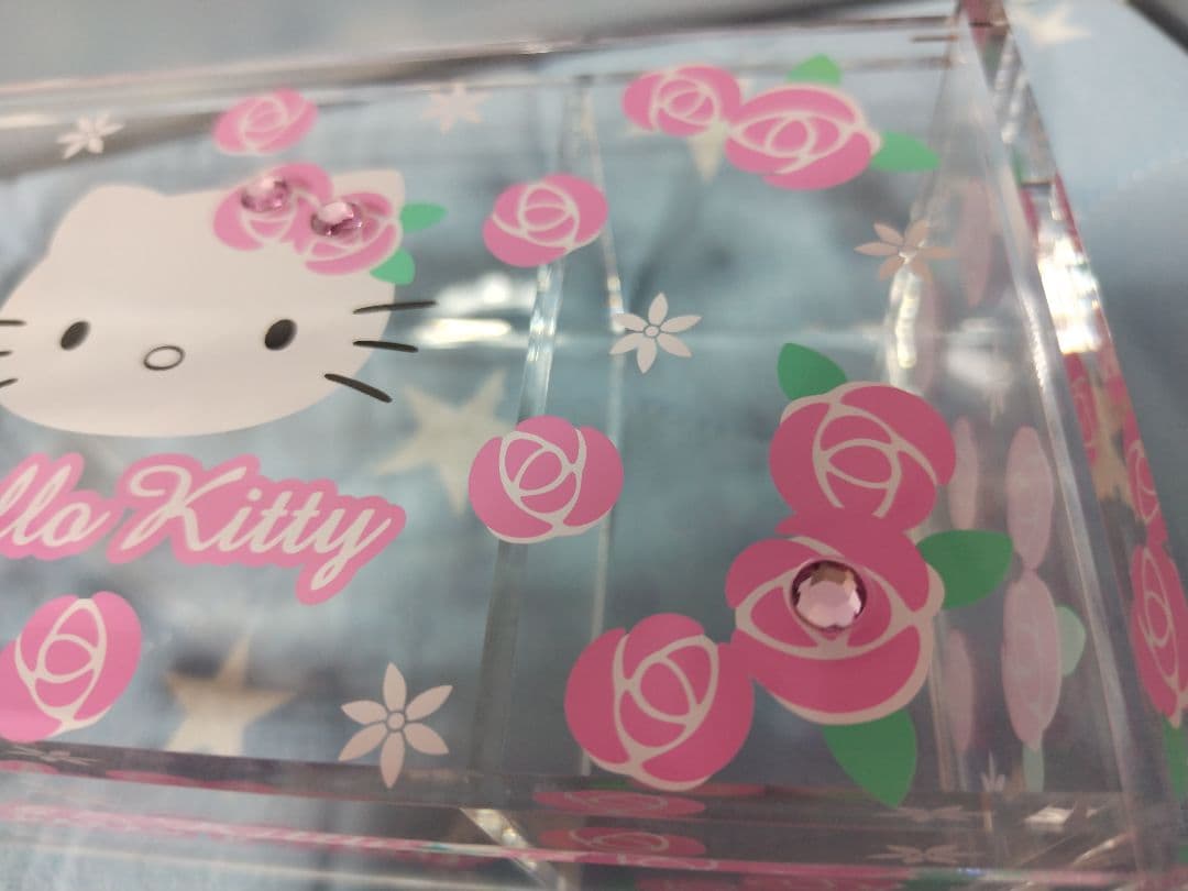 激レア2011 ローズ キティ コットン 綿棒 ケース アクセサリーケース