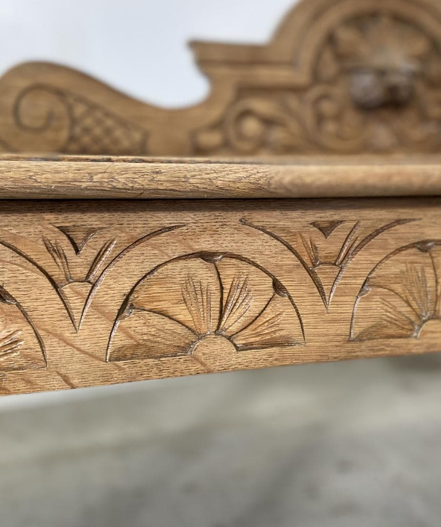 フランス アンティーク Carved Oak Hall Table テーブル