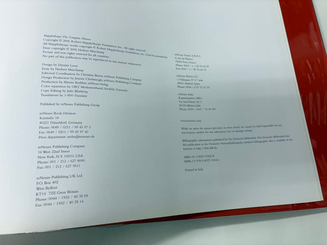 MAPLETHORPE: THE COMPLETE FLOWERS ※外箱付き