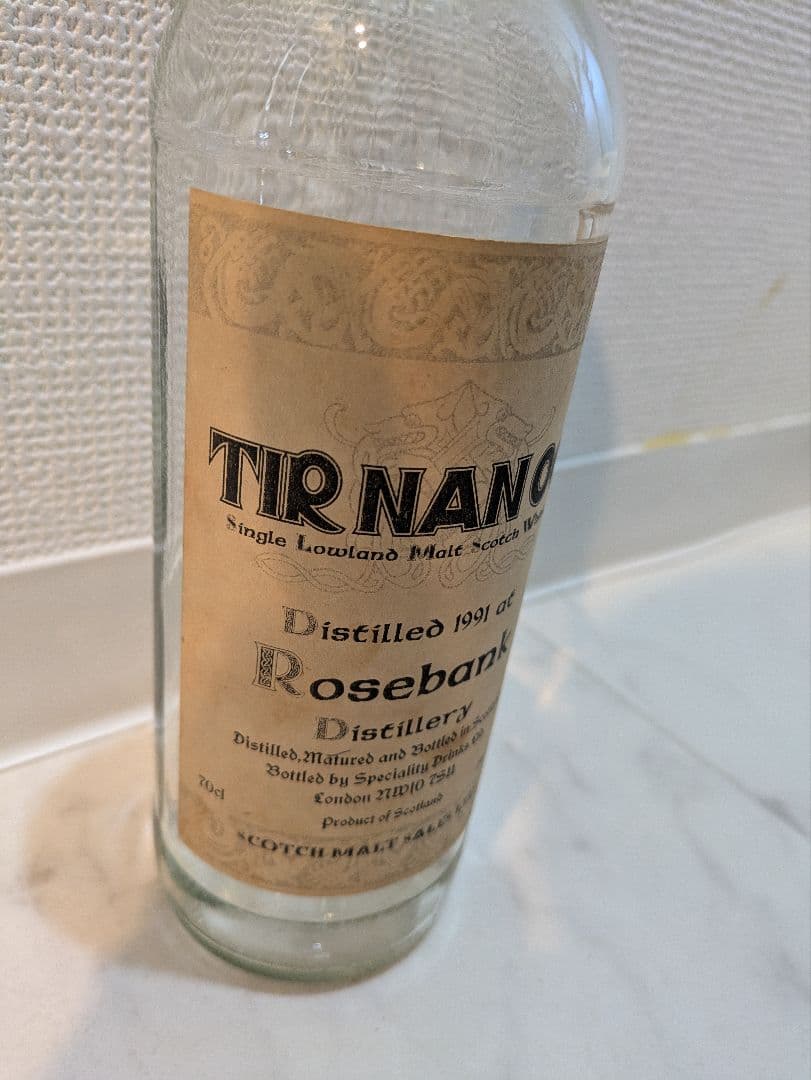 Tirnanog 1991 Rosebank Distillery(空き瓶)