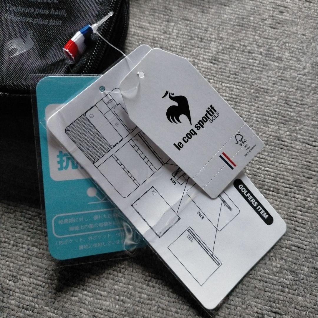 【新品未使用】ルコック スポルティフ ゴルフ ゴルフポーチ 白黒 2点セット